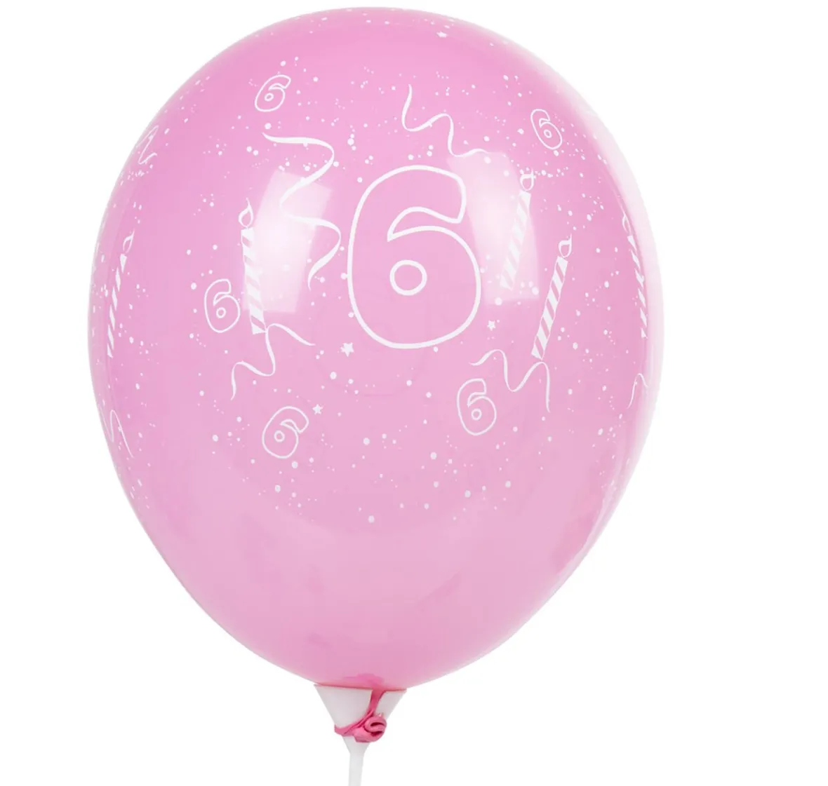 Ballon de baudruche chiffre 6 multicolore x8-Gifi New