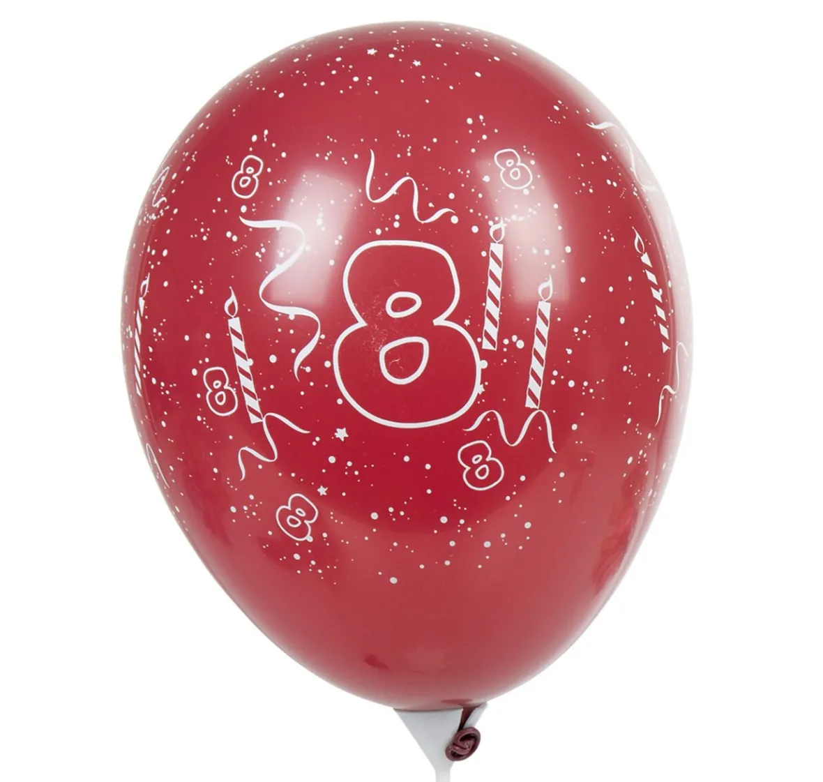 Ballon de baudruche chiffre 8 multicolore x8-Gifi Sale
