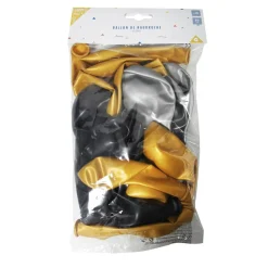 Ballon de baudruche nacré doré argenté noir x20-Gifi