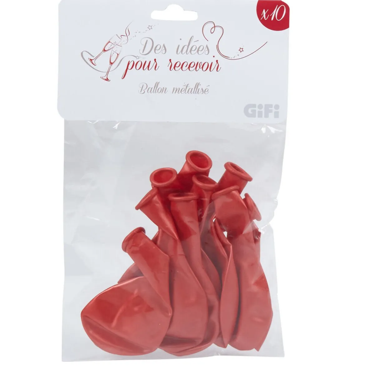 Ballon de baudruche rouge x10-Gifi New