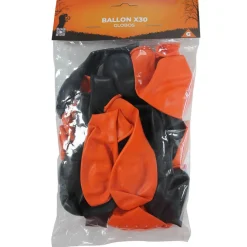 Ballon Halloween noir et orange x30-Gifi