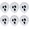 Ballon Halloween noir et blanc fantôme x6-Gifi Clearance