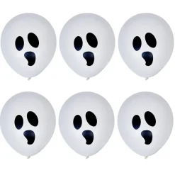 Ballon Halloween noir et blanc fantôme x6-Gifi Clearance