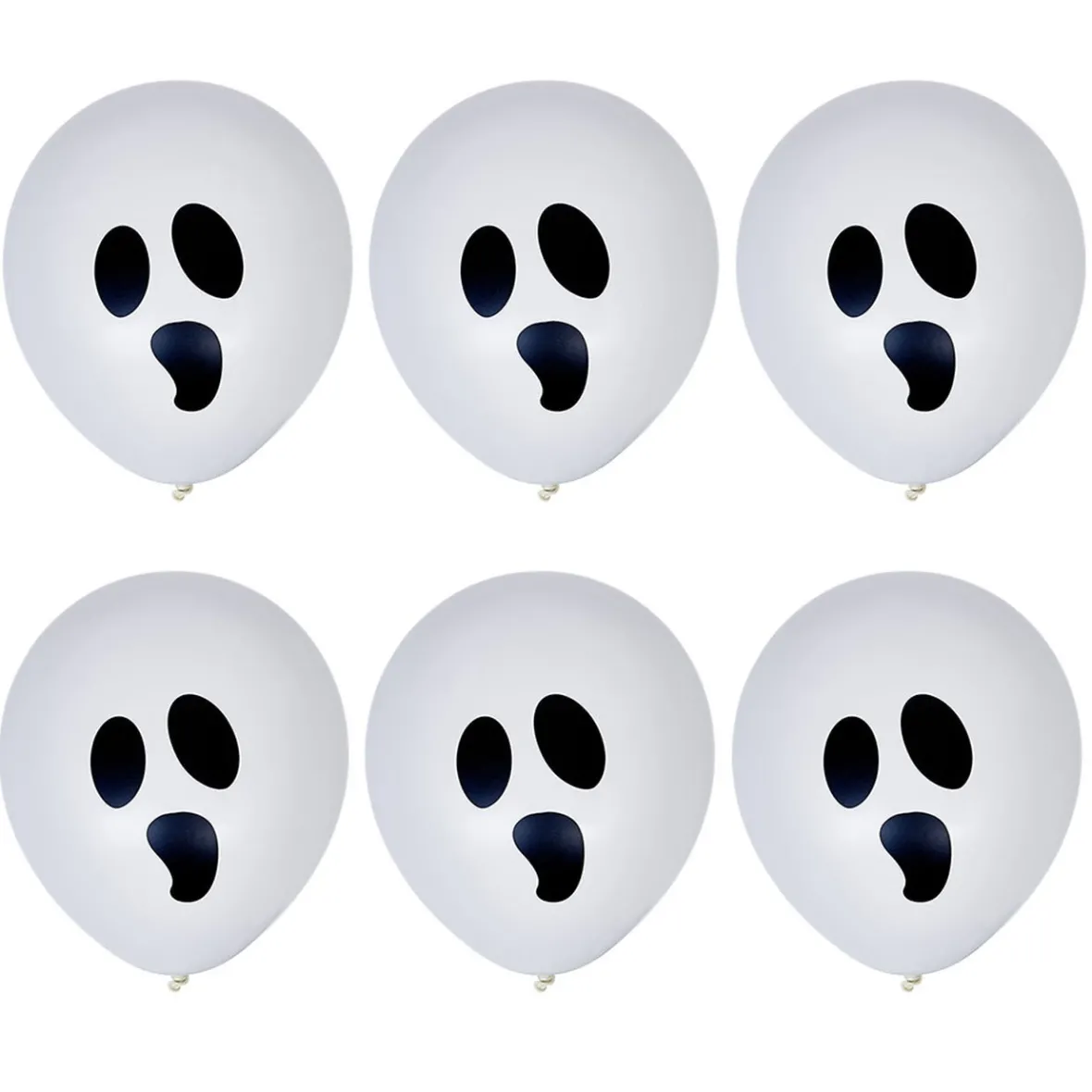Ballon Halloween noir et blanc fantôme x6-Gifi Clearance