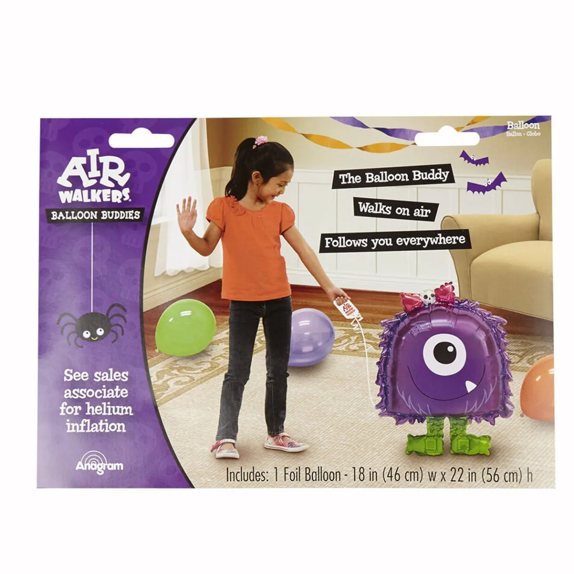 Ballon hélium monstre violet-Gifi Best