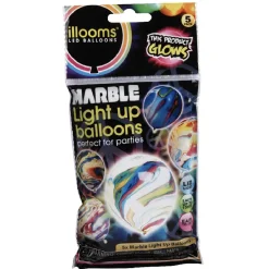 Ballon lumineux LED design marbre multicolore x4-Gifi