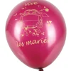 Ballon mariage bordeaux et ivoire x100-Gifi Discount