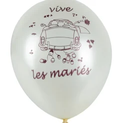 Ballon mariage bordeaux et ivoire x100-Gifi Discount