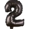 Ballon noir chiffre 2-Gifi