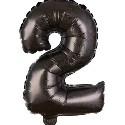 Ballon noir chiffre 2-Gifi