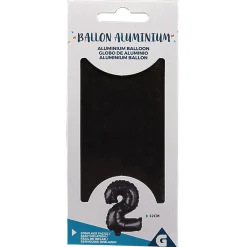 Ballon noir chiffre 2-Gifi