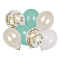 Ballon thème nature blanc et vert x7-Gifi New