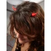 Barrette corne de diable rouge x2-Gifi New