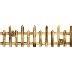 Barrière en bois lumineuse clôture de Noël 18 LED blanc chaud-Gifi Hot