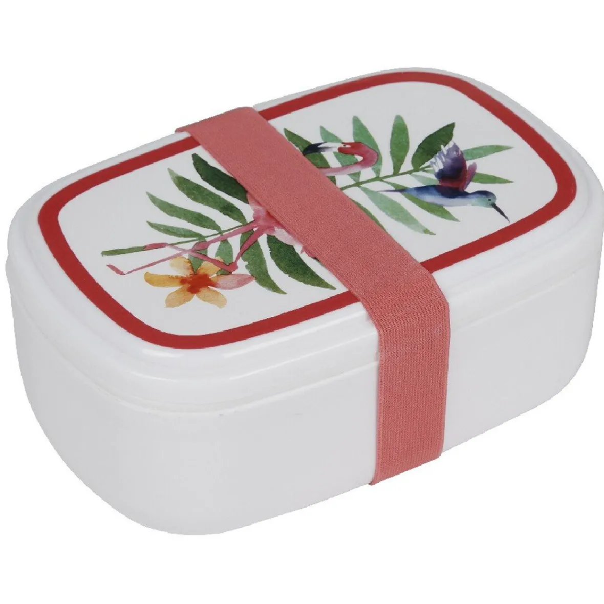 Bento blanc décor fleurs et feuilles-Gifi New