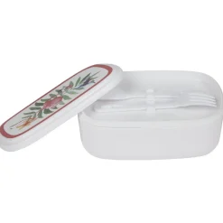 Bento blanc décor fleurs et feuilles-Gifi New