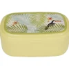 Bento jaune décor feuilles de palmier et toucan-Gifi Sale