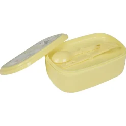 Bento jaune décor feuilles de palmier et toucan-Gifi Sale