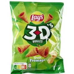 Biscuit apéritif 3D's bugles Lay's fromage 35g-Gifi Outlet