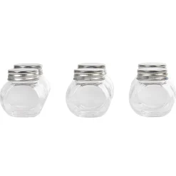 Bocal à dragées en verre avec bouchon métal x6-Gifi New