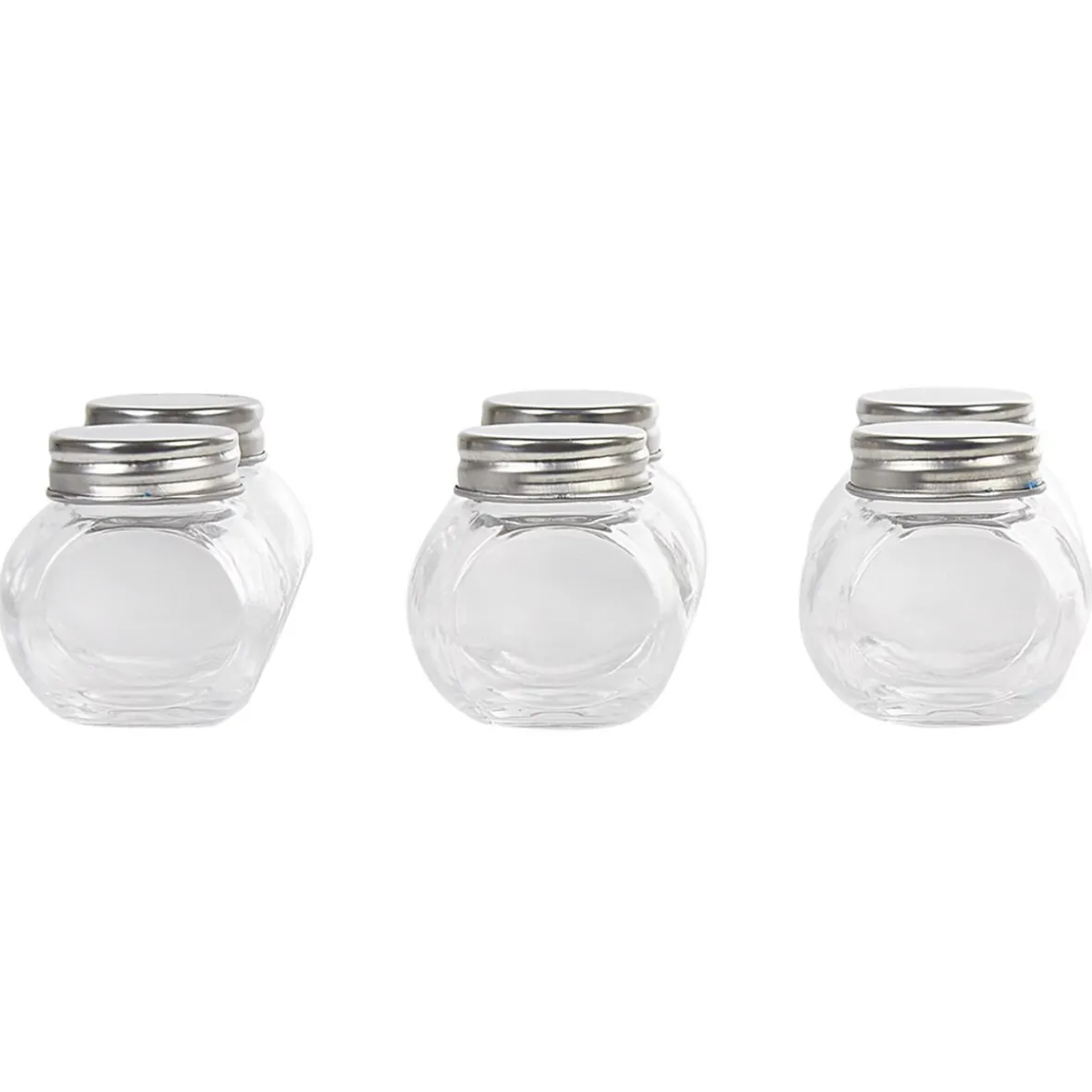 Bocal à dragées en verre avec bouchon métal x6-Gifi New