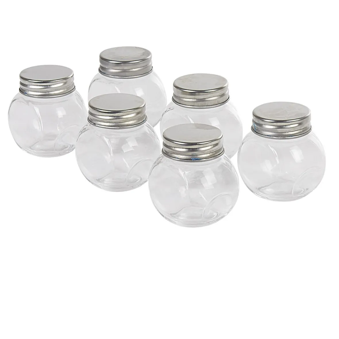 Bocal à dragées en verre avec bouchon métal x6-Gifi New