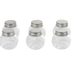 Bocal à dragées en verre avec bouchon métal x6-Gifi New