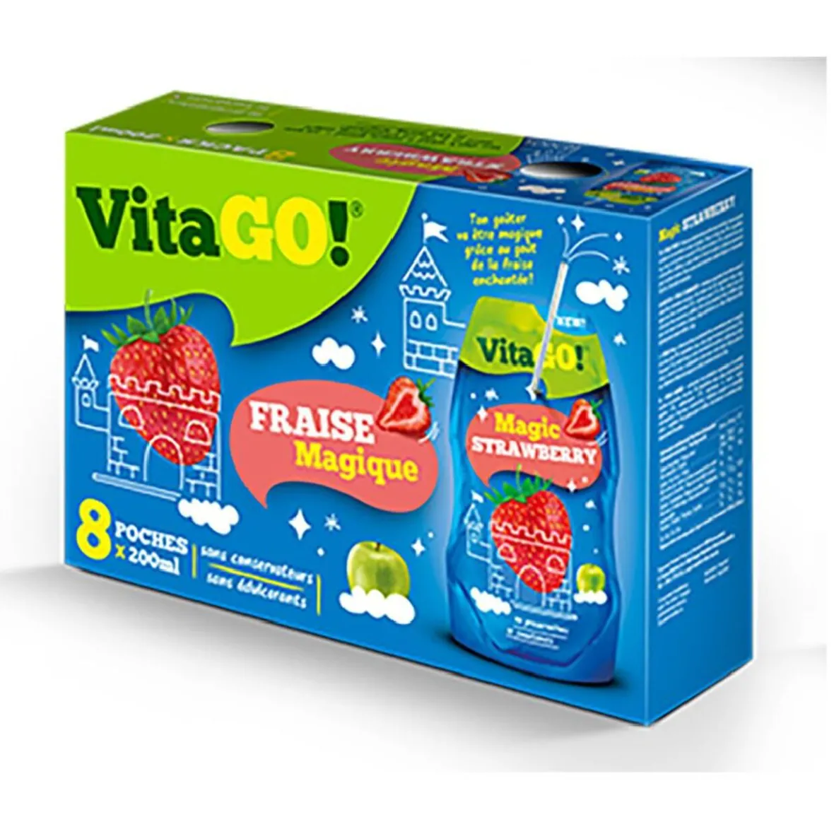 Boisson fraise Vitago 20cl x8-Gifi Outlet