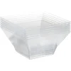 Bol plastique carré transparent 12,4x12,4xH6,4 cm x12-Gifi New