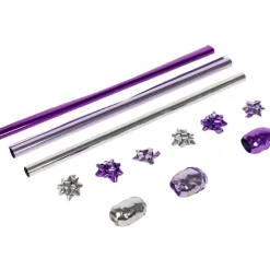 Bolduc noeud et papier cadeau rose violet argenté-Gifi Sale