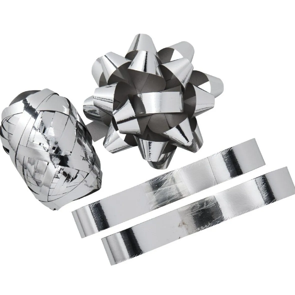 Bolduc noeud et rubans argenté-Gifi Outlet