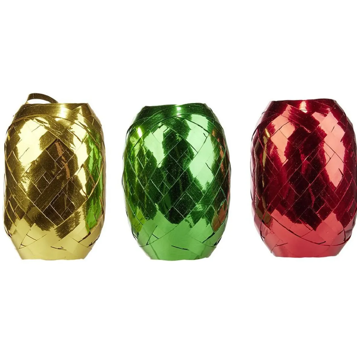 Bolduc Noël vert rouge et doré brillant x3-Gifi Hot