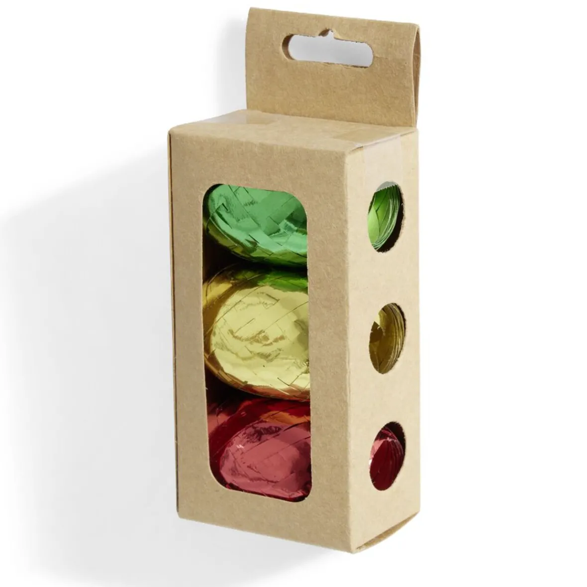 Bolduc Noël vert rouge et doré brillant x3-Gifi Hot