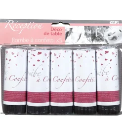 Bombe à confettis x5-Gifi Outlet
