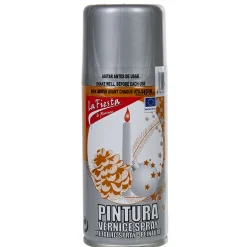 Bombe spray déco de Noël argentée-Gifi