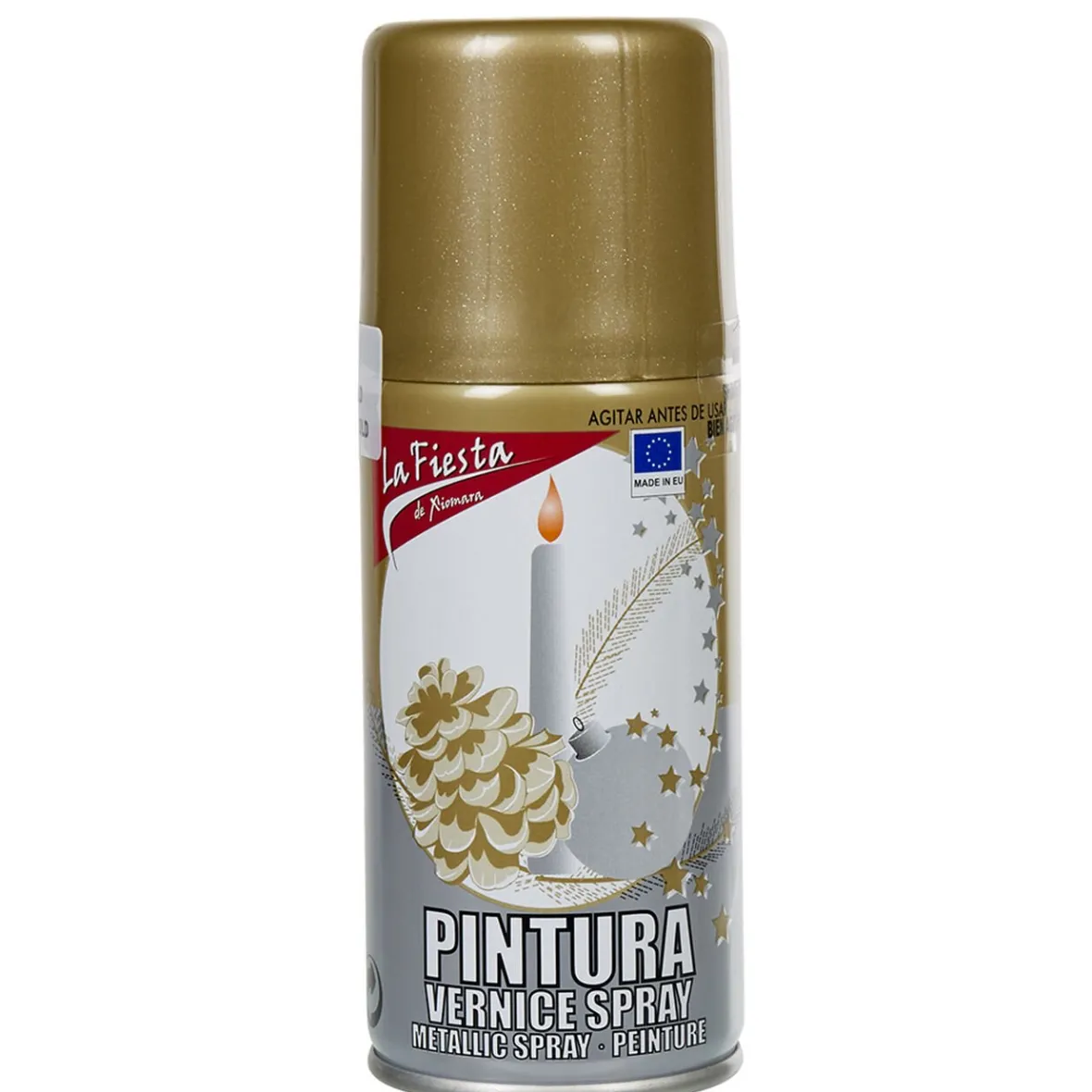 Bombe spray déco de Noël dorée-Gifi Hot