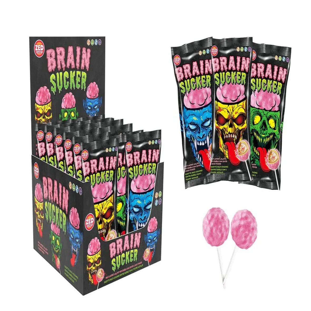 Bonbon Halloween sucette bubble gum-Gifi Discount
