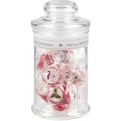 Bonbonnière en verre remplie de bonbons de Noël-Gifi Outlet