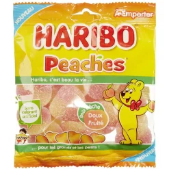 Bonbons Haribo Peaches goût pêche-Gifi Outlet