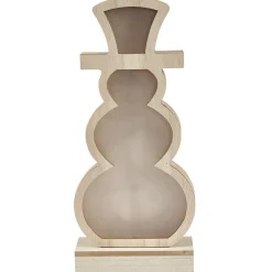 Bonhomme de neige lumineux en bois à poser H33cm-Gifi Outlet