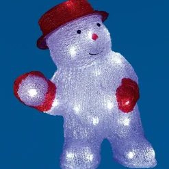 Bonhomme de neige Noël lumineux h.28 cm-Gifi New