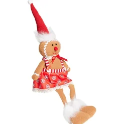 Bonhomme pain d'épice déco Noël avec jambes pendantes H48cm-Gifi