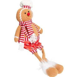 Bonhomme pain d'épice déco Noël avec jambes pendantes H48cm-Gifi