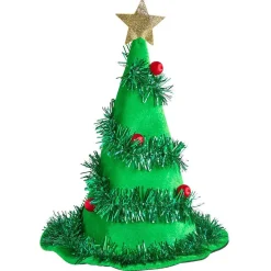 Bonnet de Noël adulte sapin vert décoré-Gifi Discount