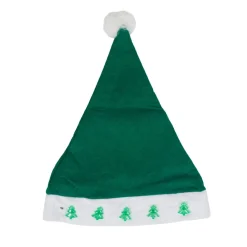 Bonnet de Noël adulte vert lumineux-Gifi New