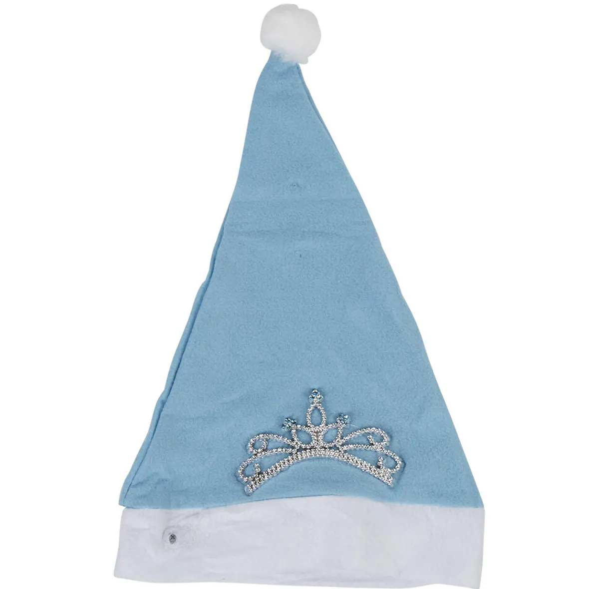 Bonnet de noël bleu diadème lumineux-Gifi