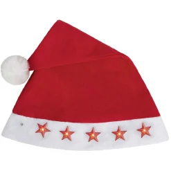 Bonnet de Noël lumineux motifs étoiles-Gifi