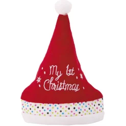 Bonnet et Bavoir brodés pour bébé de Noël-Gifi Discount