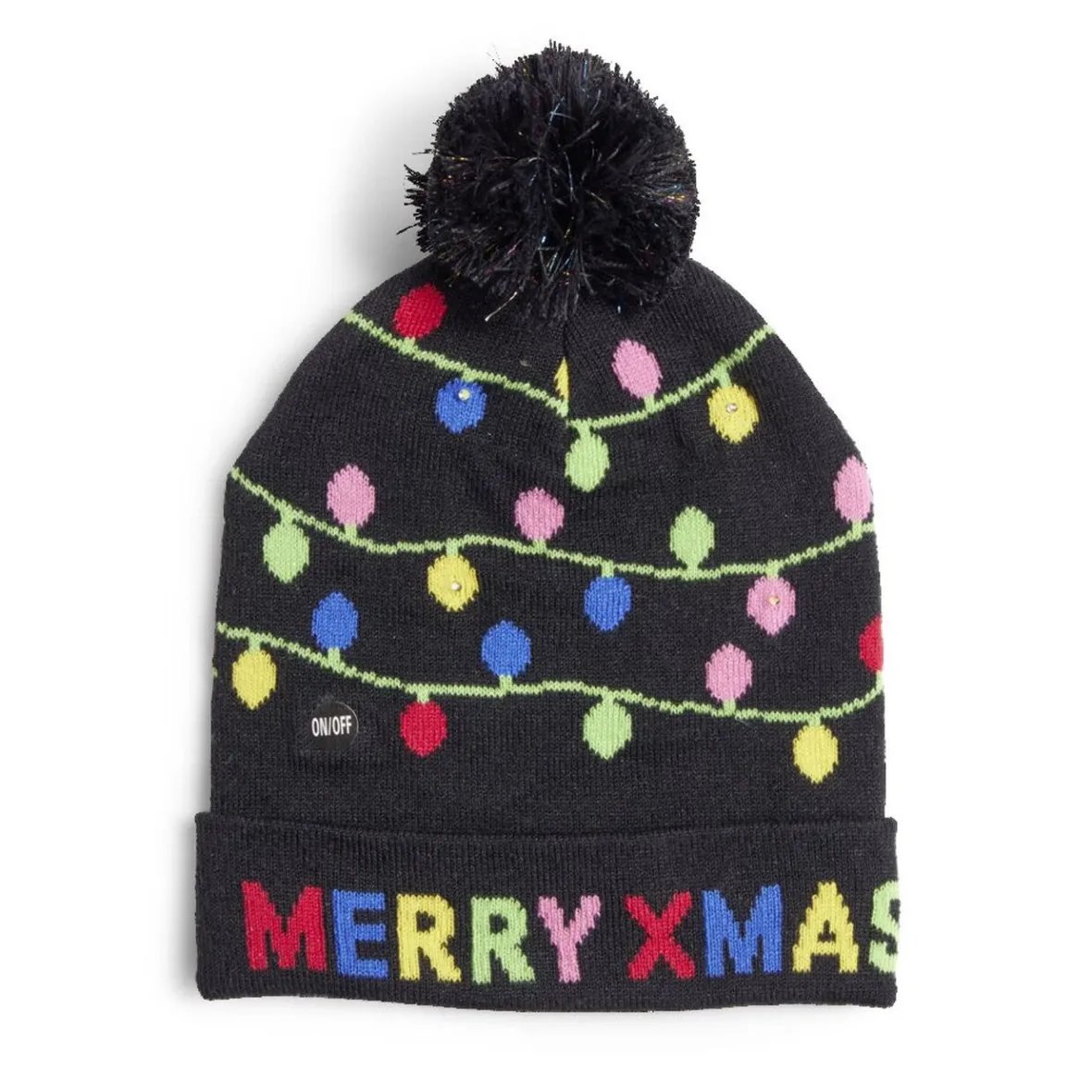 Bonnet lumineux pour adulte motif de Noël - 3 modèles-Gifi Outlet