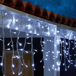 Bordure de toit lumineuse extérieur 192 LED blanches-Gifi Outlet